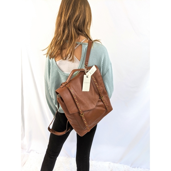 lucky brand leather backpack